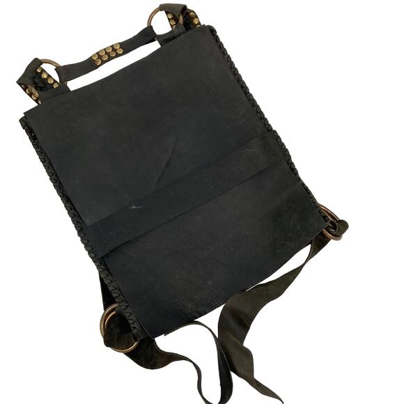 Panyc paolo angelucci black leather backpack main image 7
